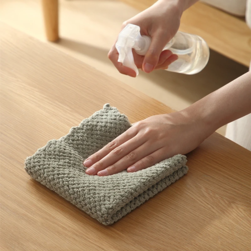 New 10PCS Microfiber Non-stick Oil Absorbent DishCloth
