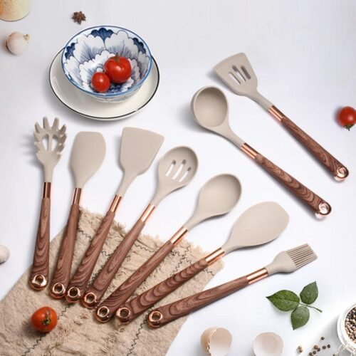 Wooden Handle Cooking Kitchen Utensil Set